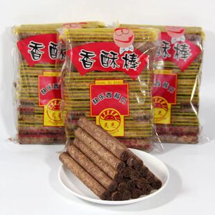 灵光快乐西餐厅香酥棒65g/袋校园膨化巧克力棒经典怀旧小吃零食品