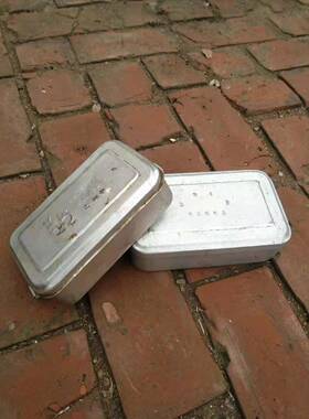 怀旧老物件铝制饭盒复古工艺品上世纪七八十年代收藏纪念品摆件