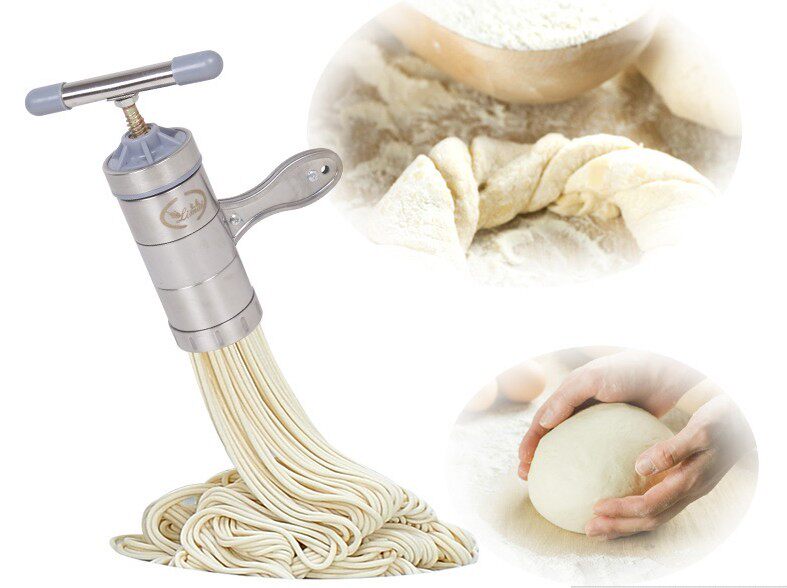 立麦压面机不锈钢面条机家用小型手动饸饹机多功能压面条器挤面机