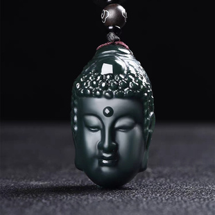 真品和田玉一念之间吊坠男女士青玉佛魔之间挂件小把玩件玉石玉佩