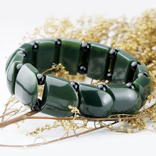 天然和田玉手牌手链青玉手牌手链男女款玉手牌手链玉手串情侣手链