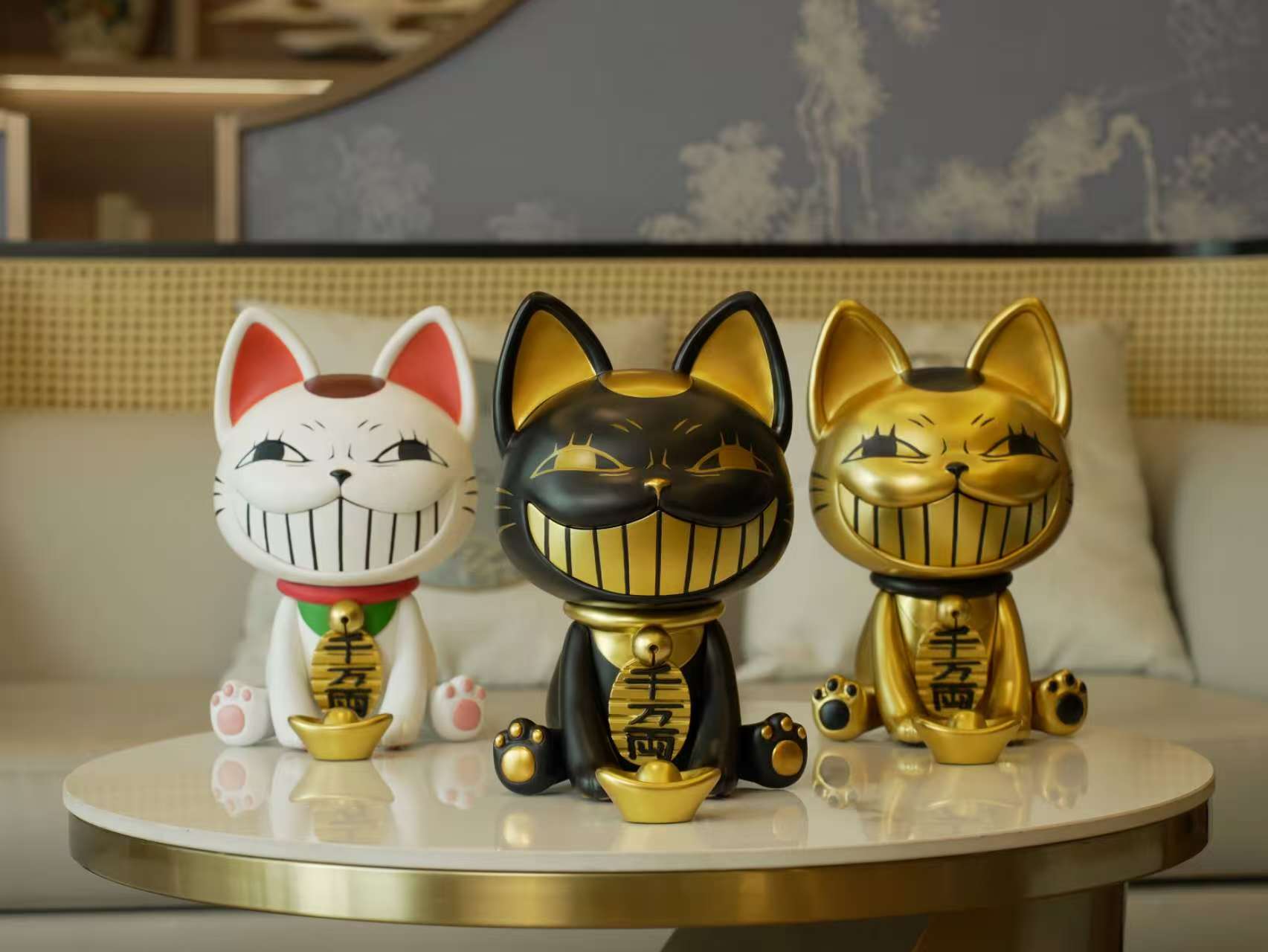 【小黑GK】御宅Home 胆大党高速婆婆坐等发财 招财猫财神猫