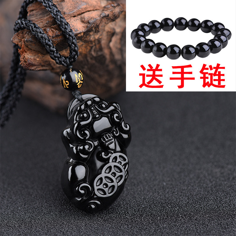 天然黑曜石貔貅吊墜水晶情侶項墜招財辟邪轉運男士女項鏈日韓飾品在類目 飾品/流行首飾/時尚飾品新, 項墜/吊墜中 - 來自Buy2taobao.com提供專業的淘寶代購服務