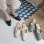 Giày dép nữ Baotou mùa hè 2019 phiên bản Hàn Quốc mới của từ nông cạn miệng rỗng với đôi giày lười nửa kéo Muller - Dép giày nữ đẹp