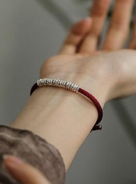 周家同款盘缠手手链小众复古手工编织情侣本命年手绳时尚精致礼物