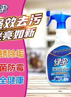绿伞瓷砖清洁剂洁瓷净660g*1瓶卫生间地砖清洁剂不锈钢去污家庭装
