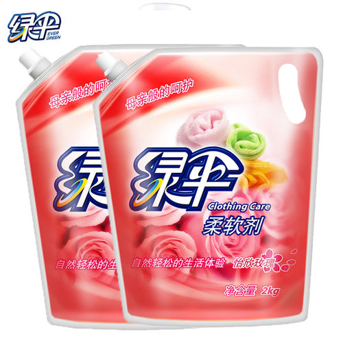 绿伞柔顺剂袋装玫瑰柔软精
