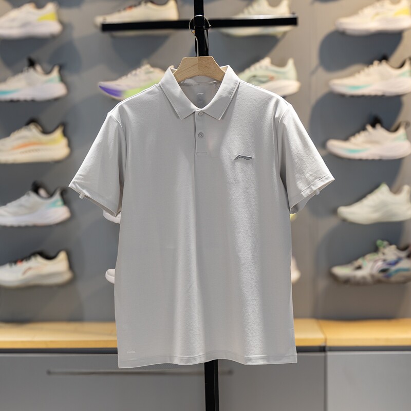 李宁短袖POLO衫男士2026年夏季T恤凉感舒适翻领运动服上衣APLW149图片