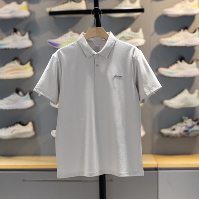 李宁短袖POLO衫男士2026年夏季T恤凉感舒适翻领运动服上衣APLW149