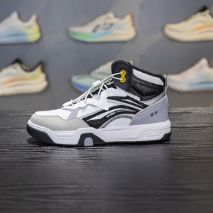 李宁男女大童休闲鞋2024冬季SKATE 80S V2回弹中帮运动鞋YKCU194