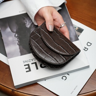 韩国BUCKSLEATHER真皮女卡包牛皮小零钱包2025新款百搭纯色卡包包