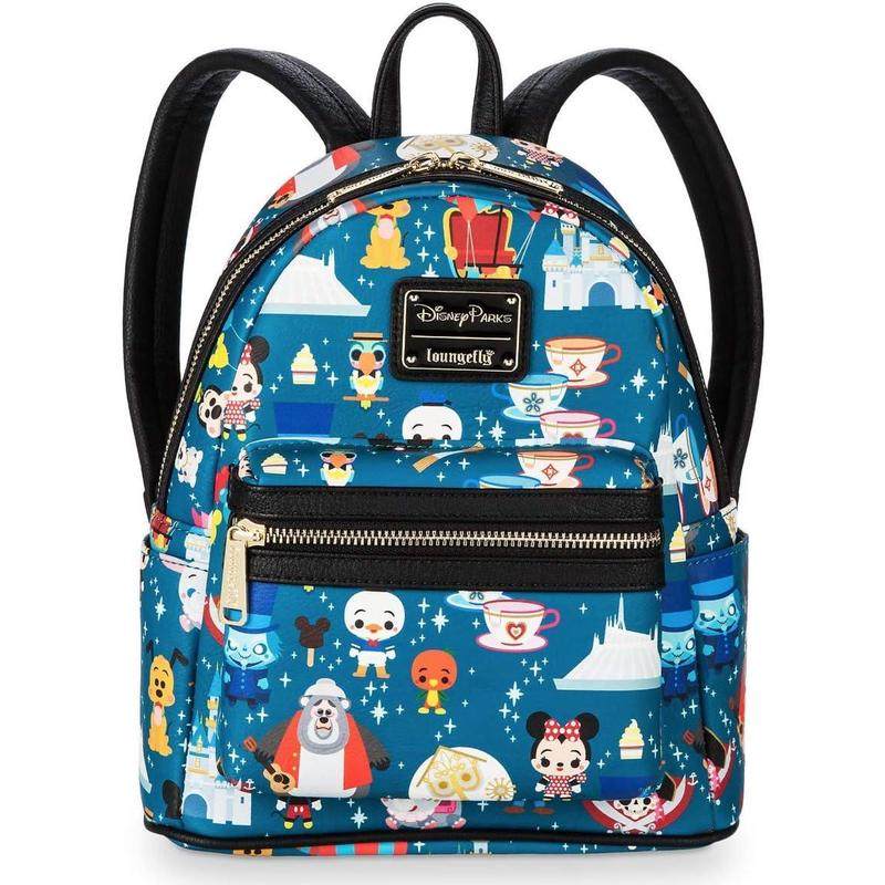 代购Loungefly女士双肩包多口袋轻便携带日常使用收纳空间蓝色,箱包皮具/热销女包/男包,双肩背包,淘宝优惠券,粉丝福利购,淘宝优惠卷