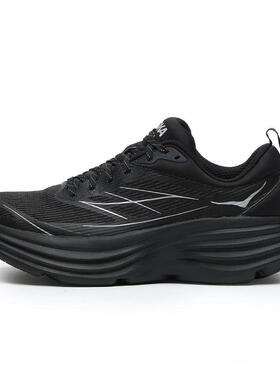 代购Hoka OneOne男士跑步鞋透气设计缓震性能轻量结构运动鞋黑色