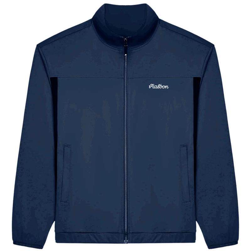 代购MALBON GOLF男士运动夹克防风保暖轻便透气深蓝色立领设计