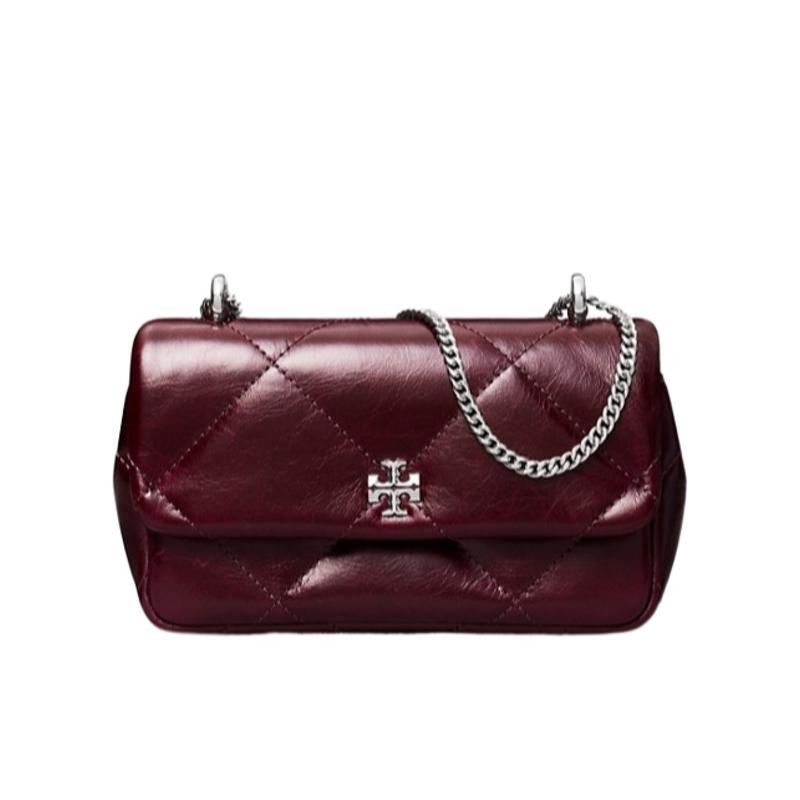 Tory Burch/汤丽柏琦迷你翻盖包磁扣可调肩带绗缝设计女包