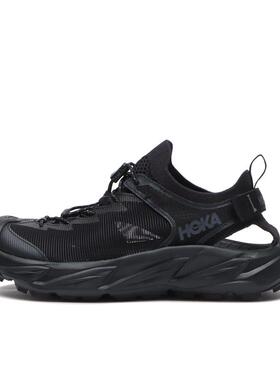代购Hoka OneOne男女越野跑鞋速干排水防滑缓震黑色网面材质