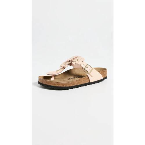 代购Birkenstock女士凉鞋透气轻便软底舒适缓震牛皮花卉装饰