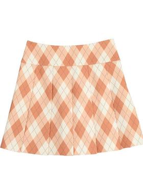 代购MALBON GOLF女士运动裙防走光保暖舒适挺括有型易打理橙色