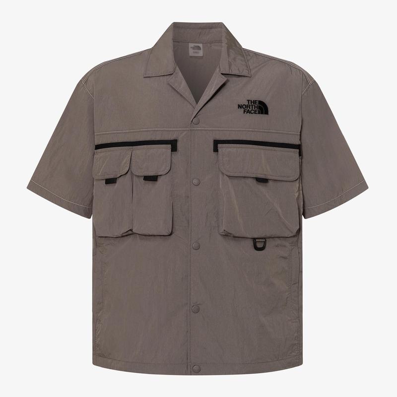 代购THE NORTH FACE北面运动短袖衬衫男轻便透气百搭实用灰色多