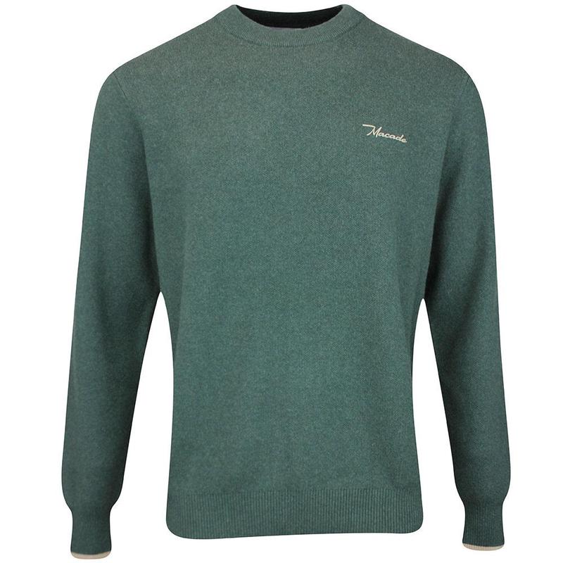 代购MACADE针织衫男保暖舒适机洗透气含羊绒标准版型柔软高尔夫