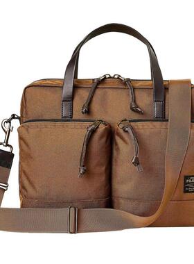 代购Filson男士斜挎包多口袋设计大容量双层底加固可调节肩带
