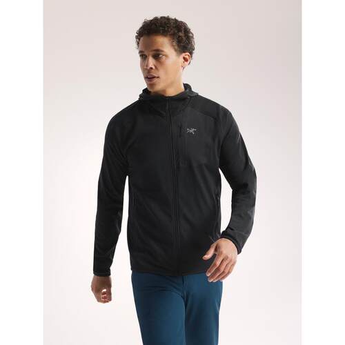 海外代购ARC‘TERYX/始祖鸟男士抓绒衣保暖轻量透气速干连帽设计