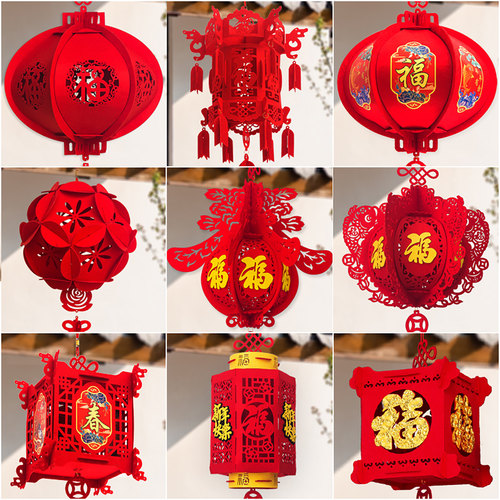 新年装饰灯笼挂件加厚环保无纺布