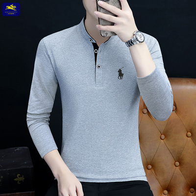 保罗长袖T恤男士春秋季打底衫