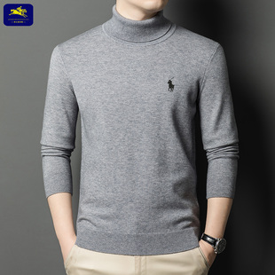 T恤打底衫 骑士圣保罗毛衣男士 秋冬430克精仿羊毛亲肤高领针织长袖