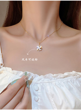 转运风车项链女高级感毛衣链轻奢