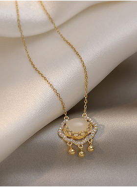 祥云如意毛衣链高级感短款平安锁