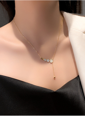 女不掉色项链锁骨链毛衣链减50元