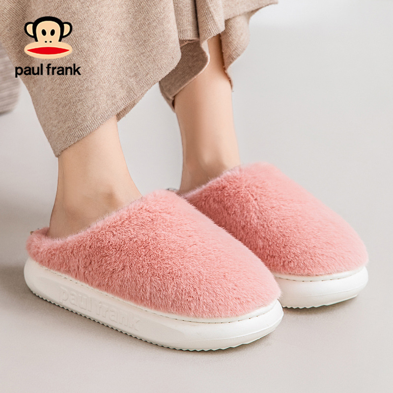 大嘴猴情侣棉拖鞋居家毛绒保暖棉拖EVA底 60028