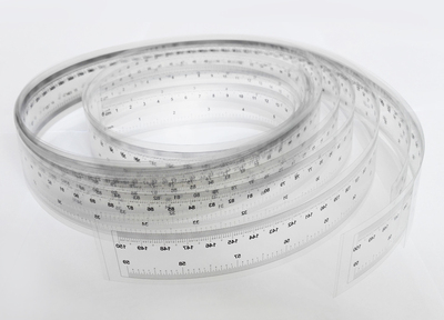 菲林尺 软尺 透明尺 两边刻度 最小刻度为0.1mm 覆膜 可定制