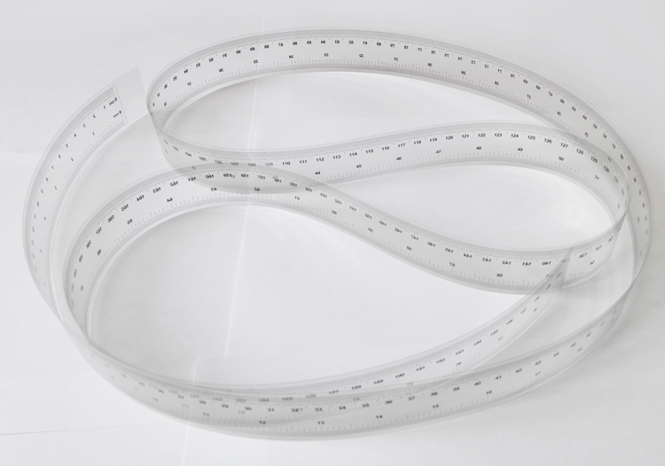 PET透明材质菲林尺 软尺透明尺 高精度直尺 宽30mm宽 刻度长度可