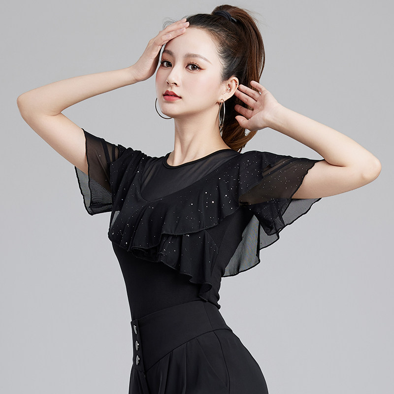 舞星拉丁舞服装女短袖上衣