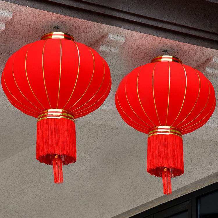 大红灯笼吊灯风户外阳台乔迁新年装饰大门大号太阳能灯笼挂饰