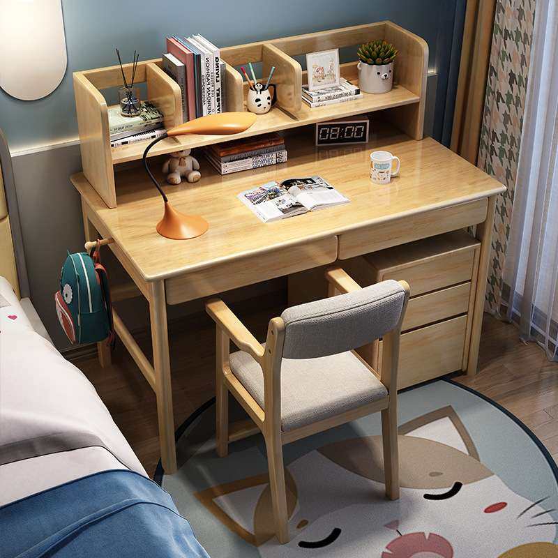 实木书桌学生家用写字桌书架一体带书柜卧室写字台简约办公电脑桌,鲜花速递/花卉仿真/绿植园艺,割草机/草坪机,淘宝优惠券,粉丝福利购,淘宝优惠卷