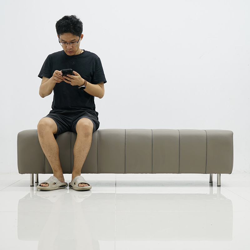 意式极简卧室超纤皮床尾凳现代简约轻奢衣帽间长条换鞋凳实木