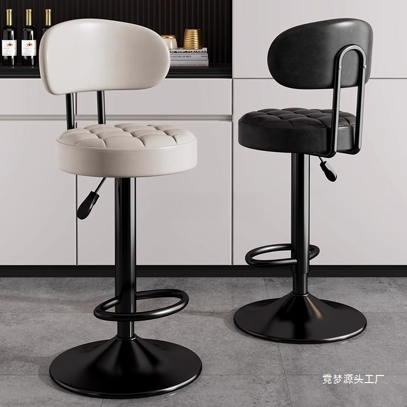 吧台椅高脚凳子靠背可升降旋转吧凳家用酒吧椅子收银柜台圆凳