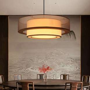 新中式吊灯民宿卧室客厅餐饮火锅店酒店茶室会所餐桌包厢大圆桌灯