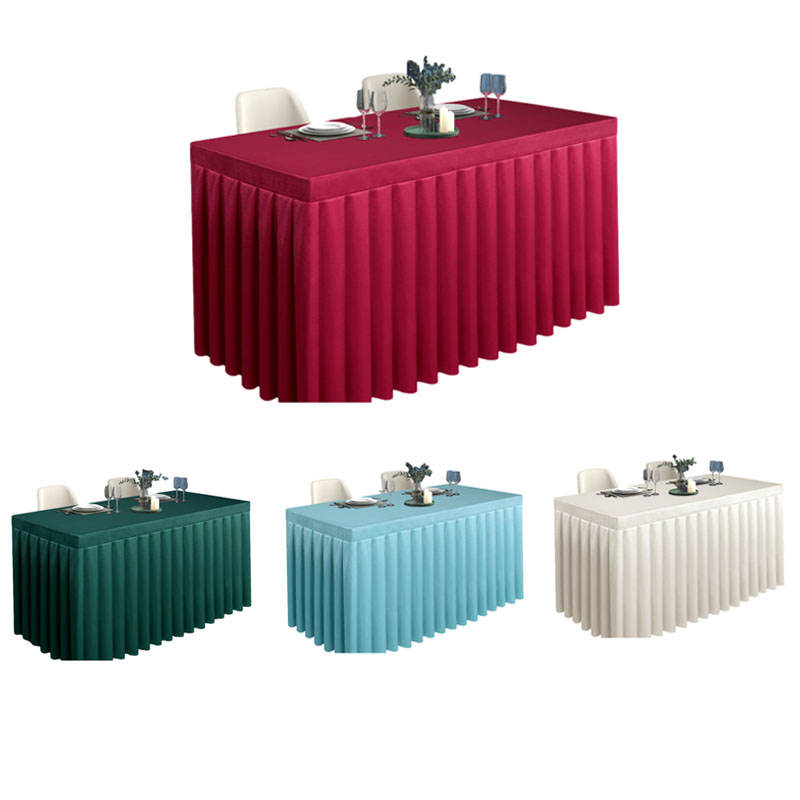 至爱现代贡缎会议桌桌裙罩展会