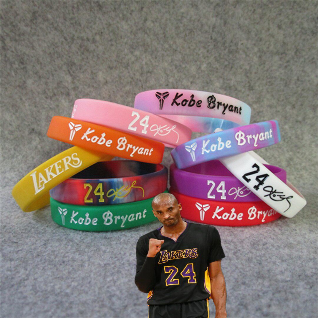 篮球球星24号老大科比新配色签名运动手环硅胶腕带夜光球迷饰品詹