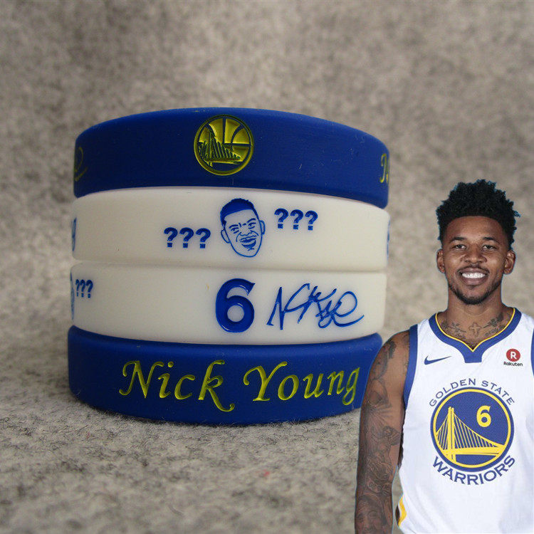 篮球勇士队6号球星尼克杨夜光运动手环 硅胶腕带球迷饰品科比欧文