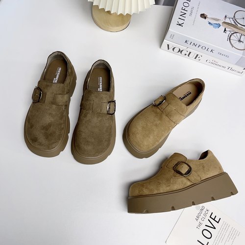 复古厚底勃肯鞋女夏季小个子