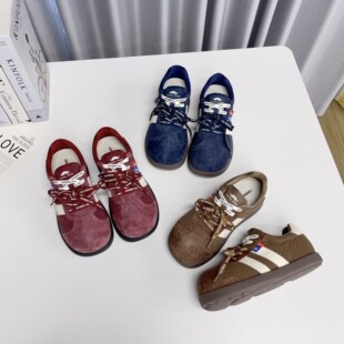捡漏特清!真皮复古德训鞋2026新款平底复古板鞋运动鞋休闲鞋女