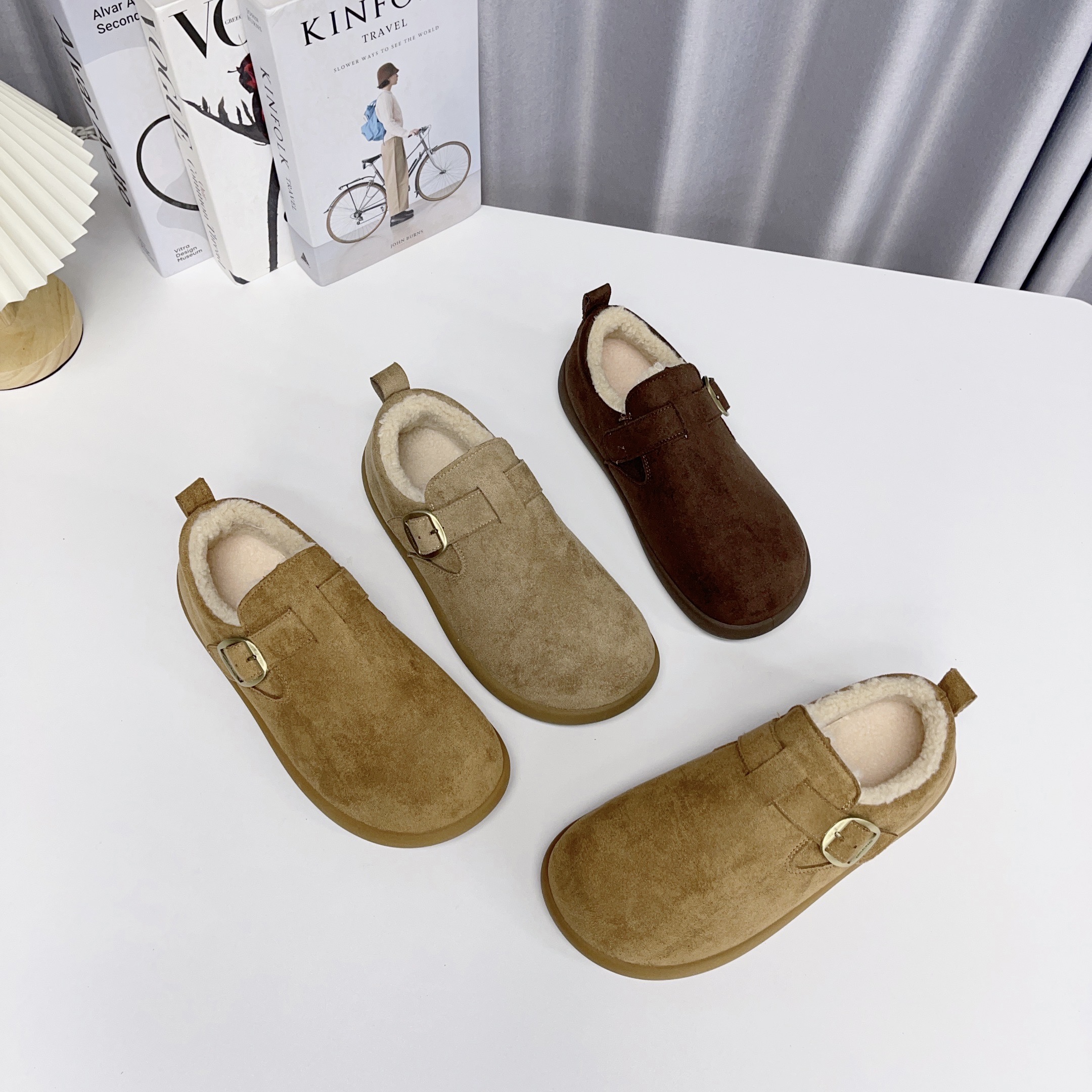 冬季男款加绒保暖软底勃肯鞋