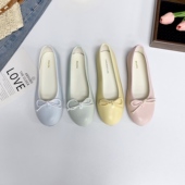 糖果色蝴蝶结浅口圆头平跟小单鞋 女2025年春夏软面芭蕾舞平底鞋