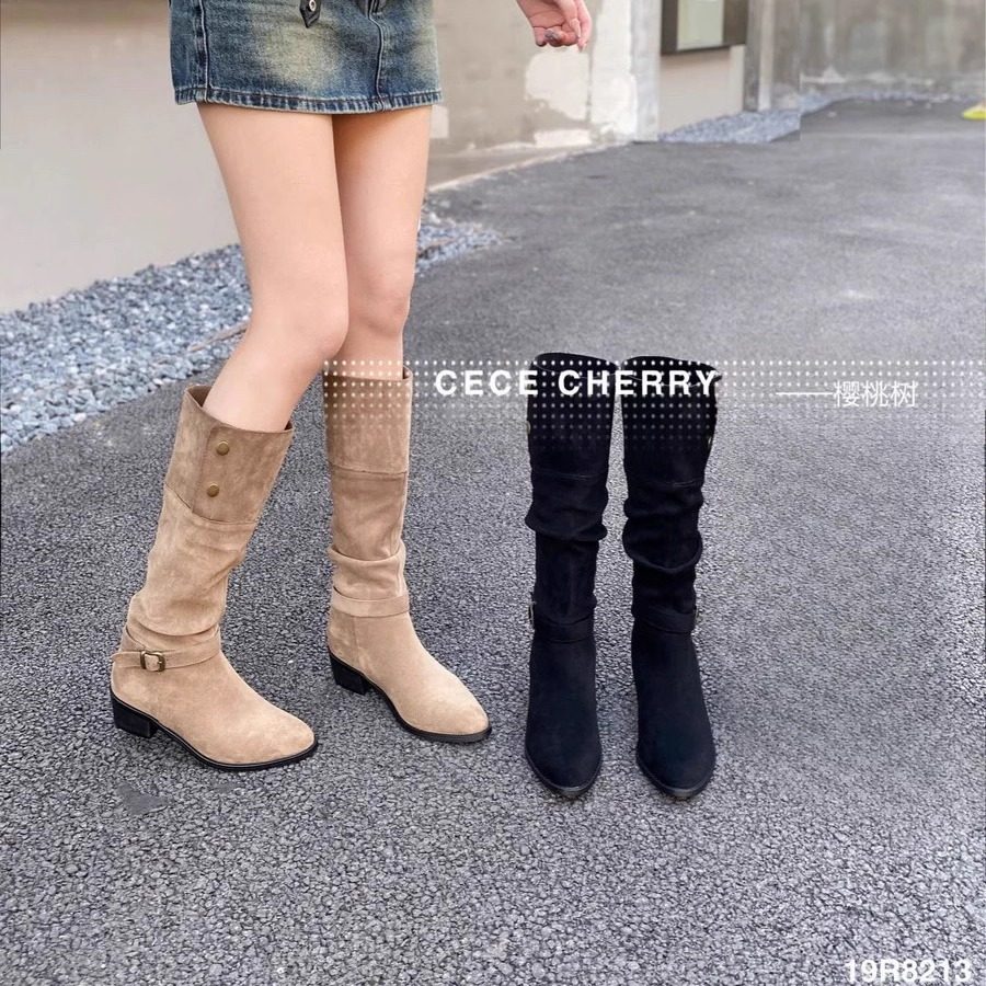 复古加绒两穿厚底粗跟长靴女2024秋季新款西部牛仔靴子高筒靴,女鞋,骑士靴,淘宝优惠券,粉丝福利购,淘宝优惠卷