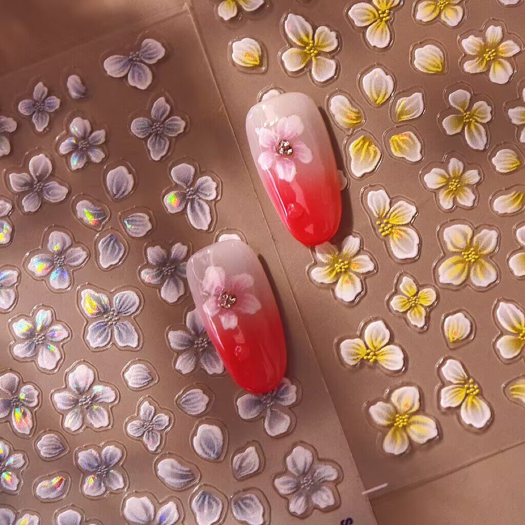 水晶花果冻立体美甲贴纸装饰指甲电脑手机ipad手账素材小图案贴画